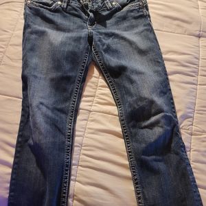 Silver Capri Jeans